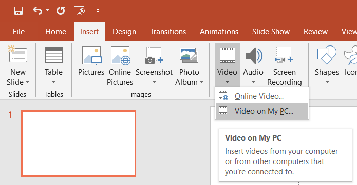 how to add video to powerpoint 2016 mac