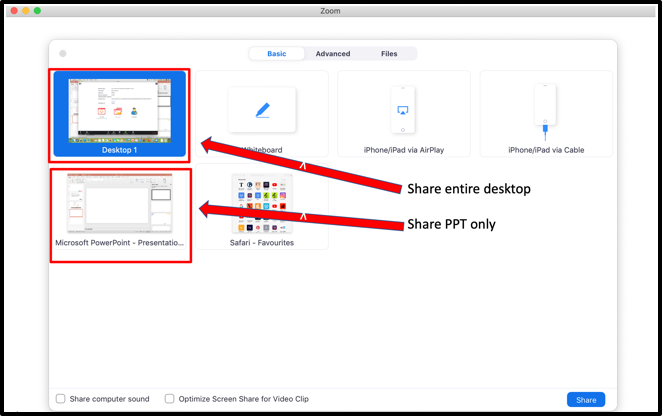 Share a powerpoint presentation in zoom