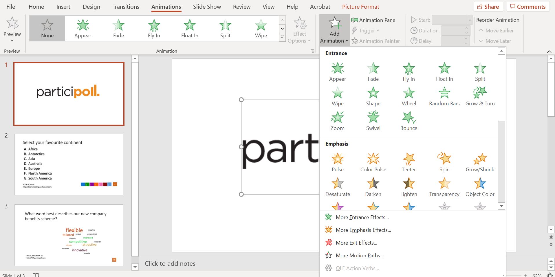 powerpoint animations